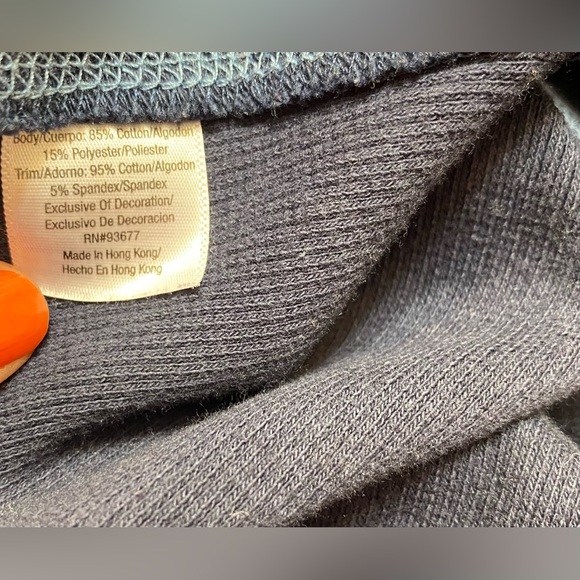 St Johns Bay Sweatshirt Jacket XL Blue Floral Open Front Zipper Long Sleeve - Picture 6 of 7